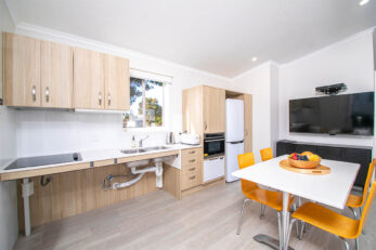 Blacksmiths Beachside Holiday Park - Inclusive Cabin Kitchen