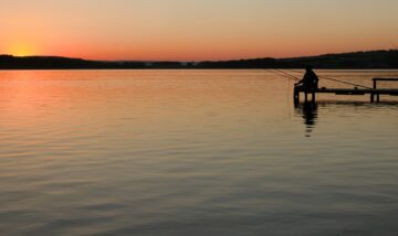Wangi Point Holiday Park - Sunset on the Jetty