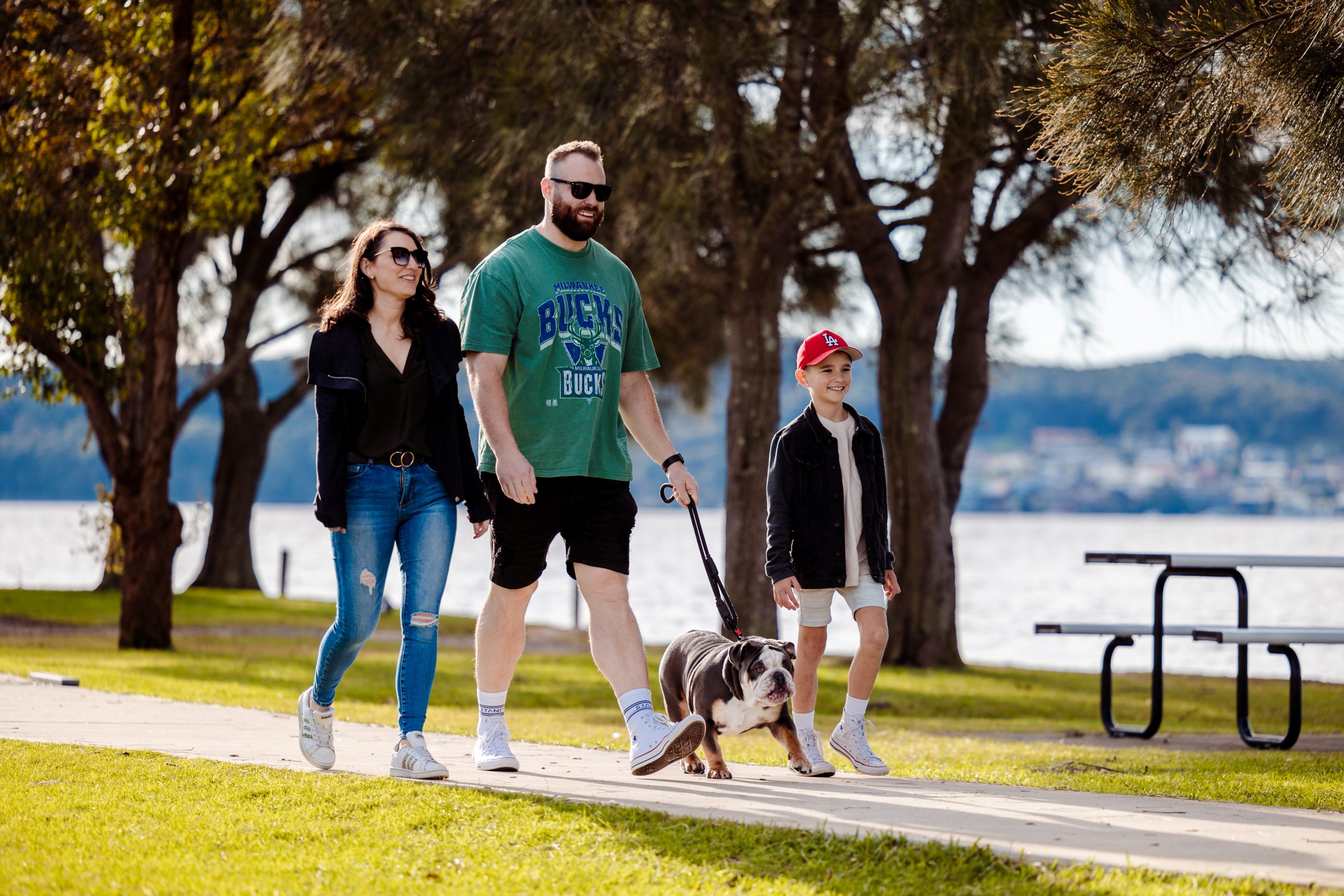 Belmont Lakeside Holiday Park - walking dog