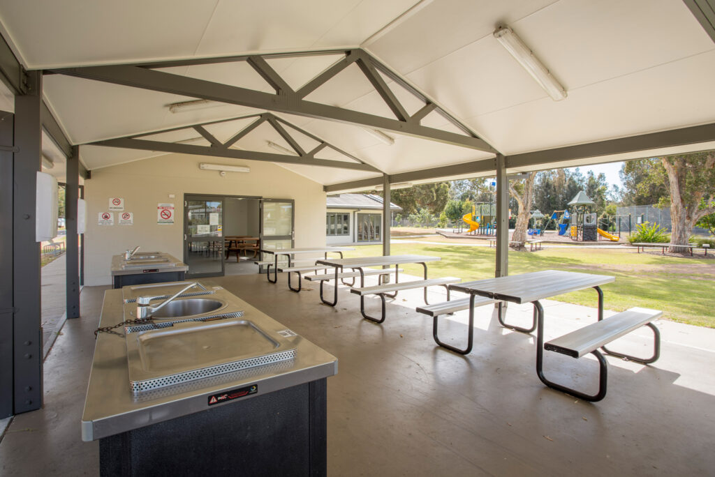 Swansea Lakeside Camp Kitchen BBQ Area