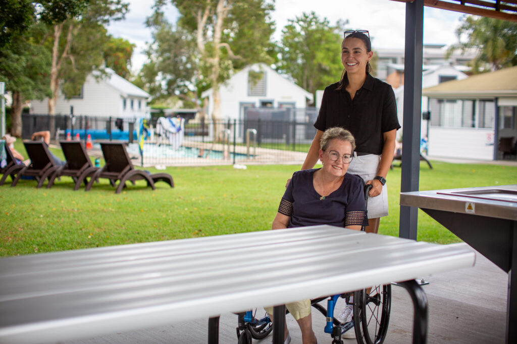 Sails Holiday Park - Accessible BBQ area
