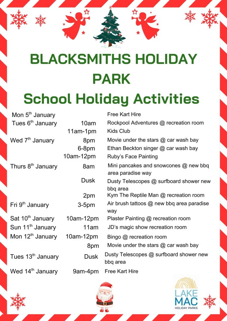 Blacksmiths Beachside Holiday Park Christmas Act 2025