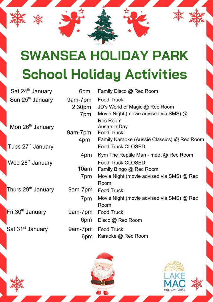 Swansea Lakeside Holiday Park Christmas Activities 2025