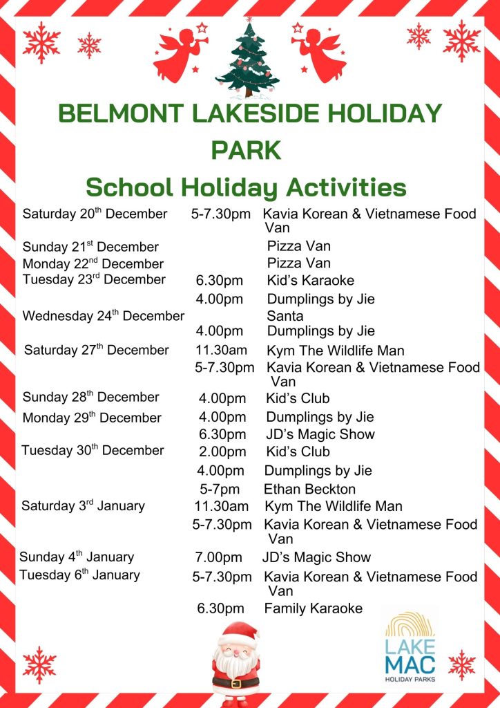 Belmont Lakeside Christmas Activities 2025